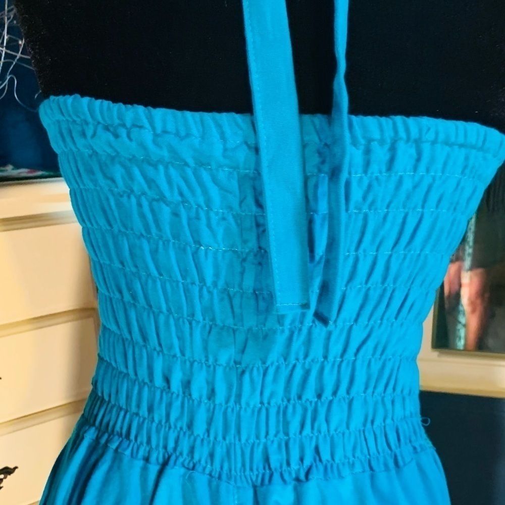 Authentic Mexican Halter Cotton Dress From MX Med/Lg Cruise Resort Vacation - Picture 4 of 5